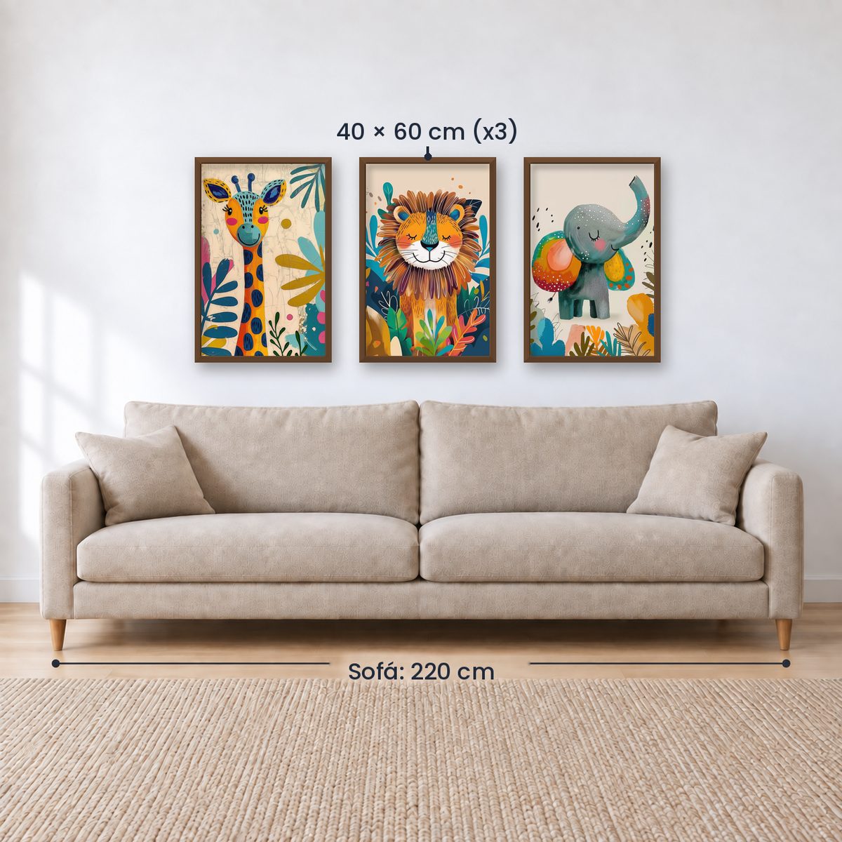 Set x3 Cuadros Infantiles, Wonderland XX