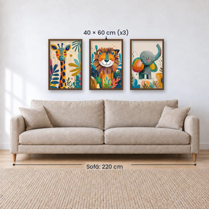 Set x3 Cuadros Infantiles, Wonderland XX