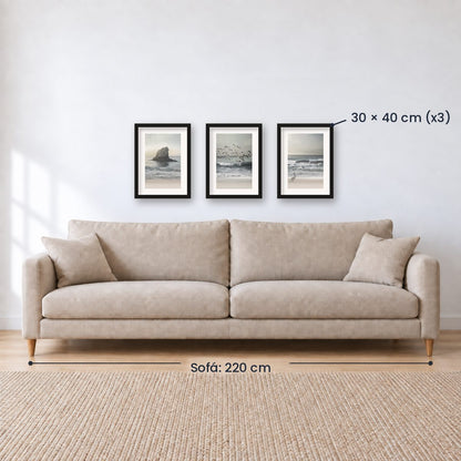 Set x3 Cuadros Decorativos , Roca , Pajaros