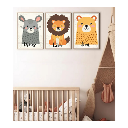 Cuadros Infantiles Raton Gris