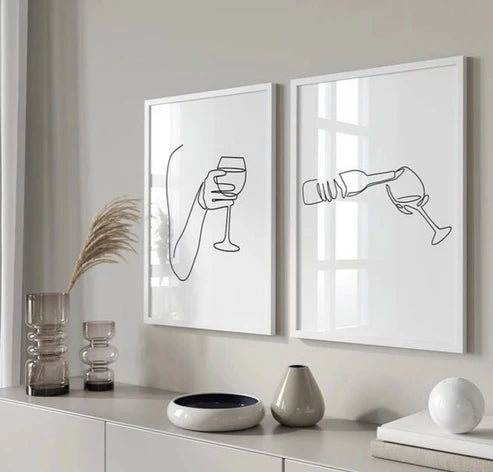Set X2 cuadros de vinos