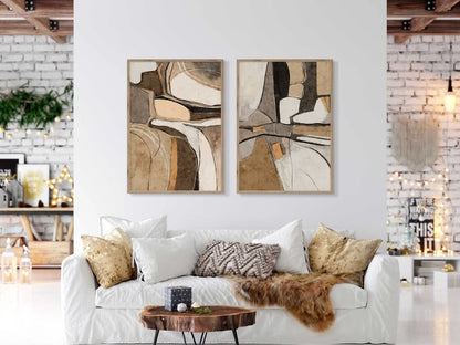 Set x 2 Cuadros abstracto, colores - Tree House Deco