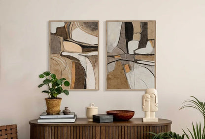 Set x 2 Cuadros abstracto, colores - Tree House Deco