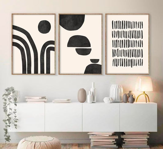 Composición Blanco y Negro Contemporáneo – Wall Decó Store - Cuadros  decorativos
