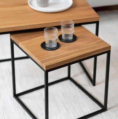 Mesa Ratona Nido de hierro y madera