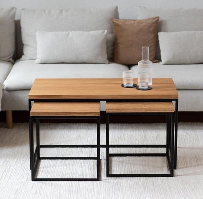 Mesa Ratona Nido de hierro y madera