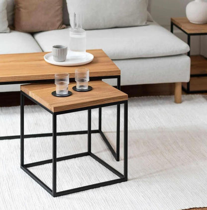 Mesa Ratona Nido de hierro y madera