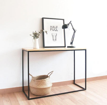 Escritorio Desk Hierro Y Madera