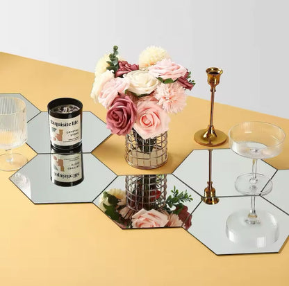 Espejos Hexágonal Varios Tamaños con Pegatina para Fácil Instalación