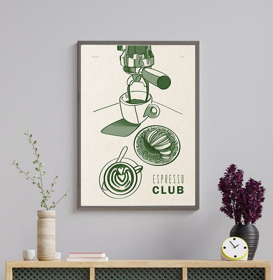 Cuadro Decorativo Espresso Club by Beluulet