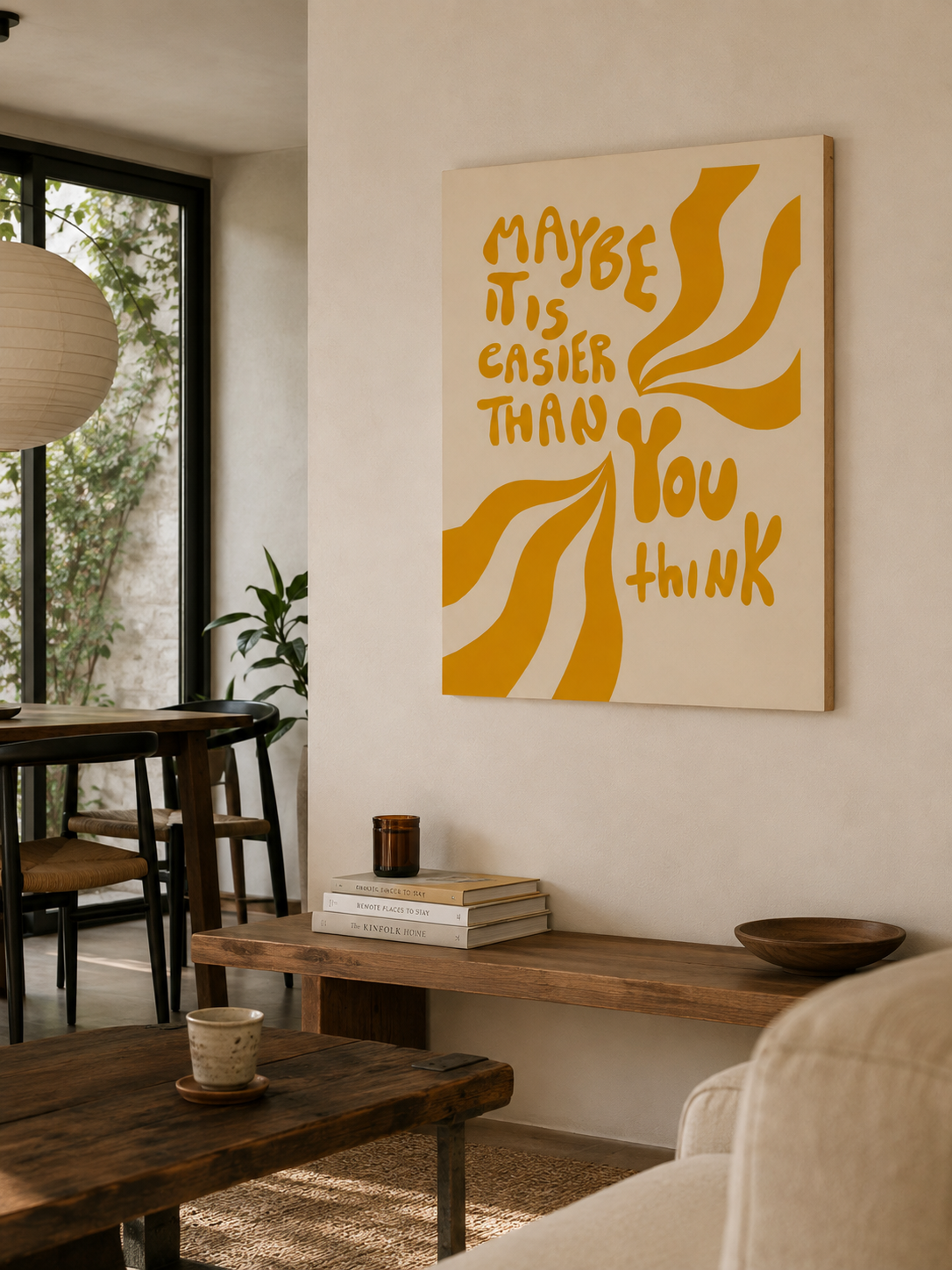 Cuadro Decorativo Moderno Frases Maybe it is easier than you think