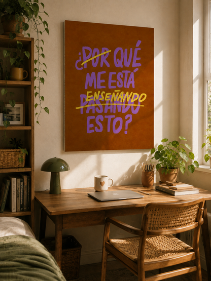 Cuadro Decorativo Moderno Frases Qué me está ENSEÑANDO