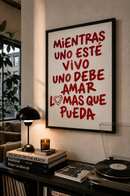 Cuadro Decorativo Moderno Frases Mientras uno esté vivo