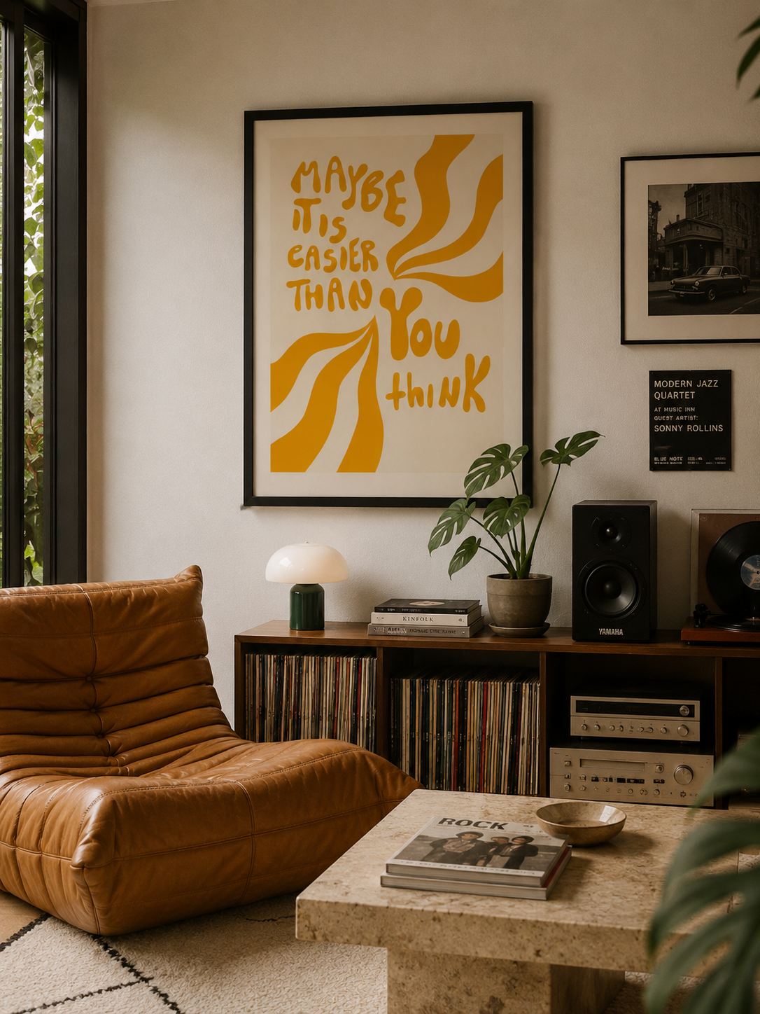 Cuadro Decorativo Moderno Frases Maybe it is easier than you think