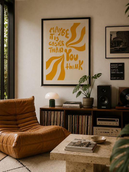 Cuadro Decorativo Moderno Frases Maybe it is easier than you think