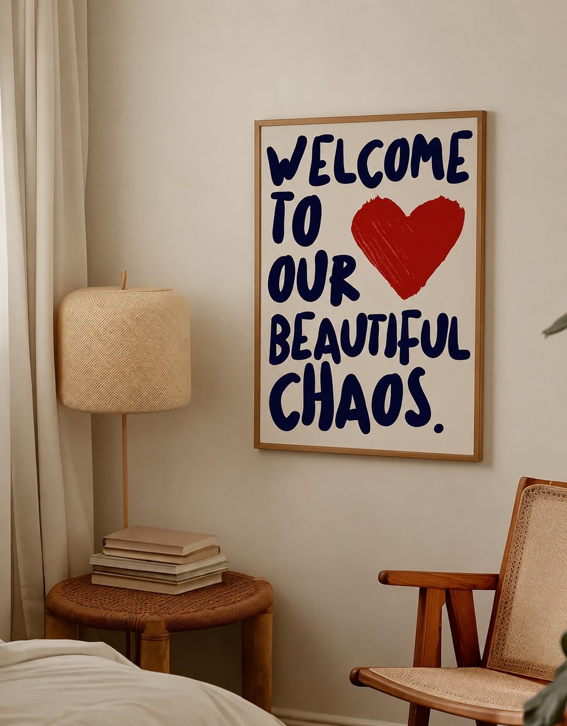 Cuadro Decorativo Moderno Frases Welcome to our beautiful chaos