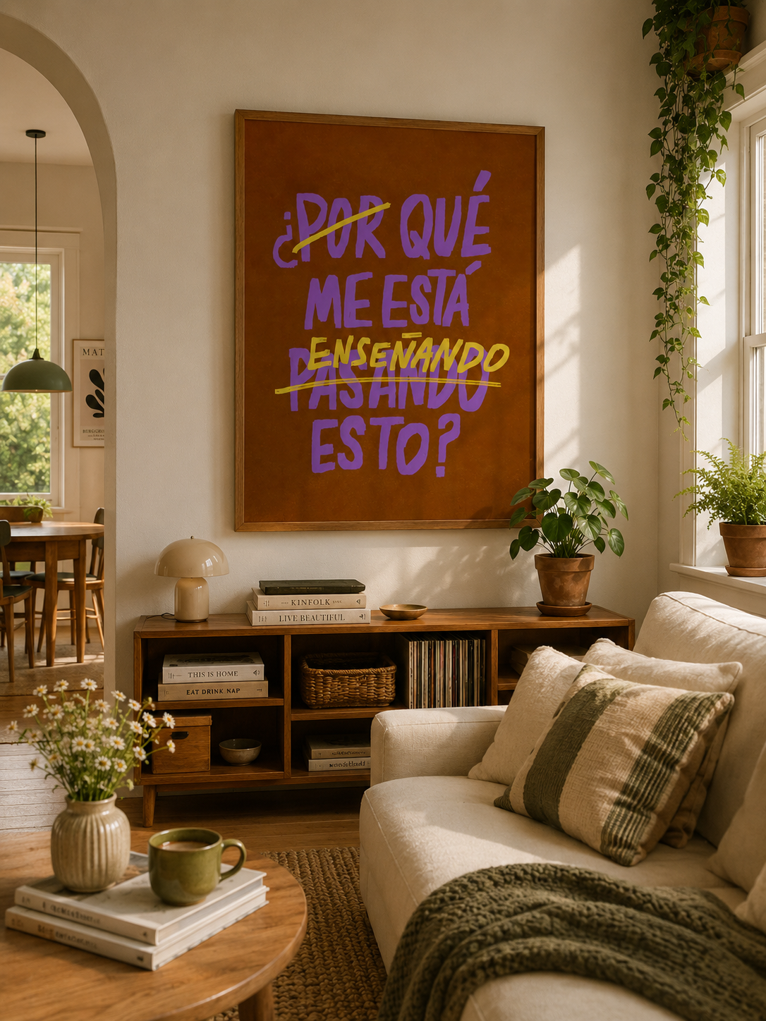 Cuadro Decorativo Moderno Frases Qué me está ENSEÑANDO