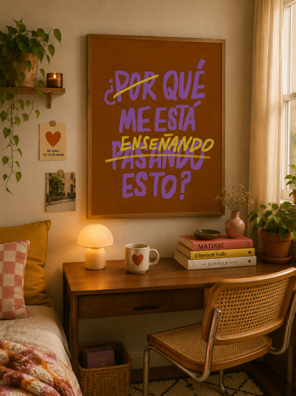 Cuadro Decorativo Moderno Frases Qué me está ENSEÑANDO