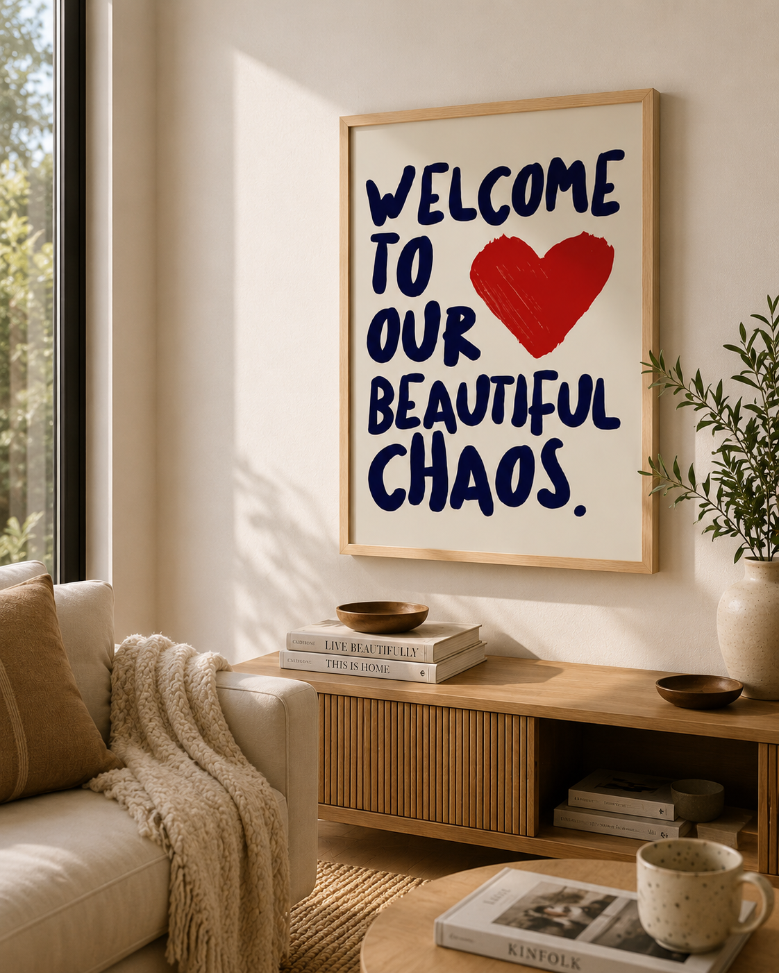 Cuadro Decorativo Moderno Frases Welcome to our beautiful chaos