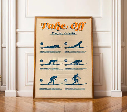 Cuadro Decorativo Surf, Playa, Tabla, Olas y Arena XII Marco Natural