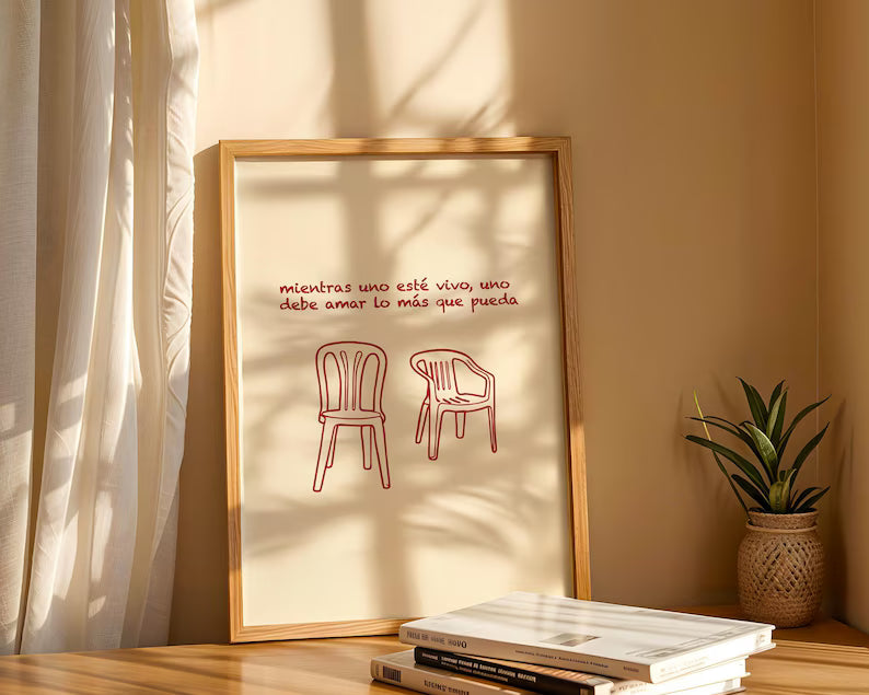 Cuadro Decorativo Modernos, Living, Frases Mientras uno esté vivo
