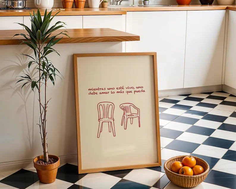Cuadro Decorativo Modernos, Living, Frases Mientras uno esté vivo