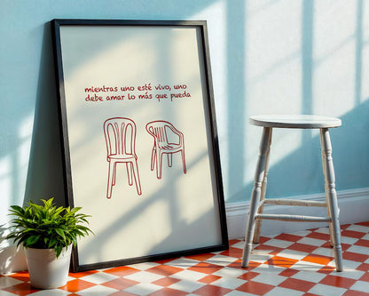 Cuadro Decorativo Modernos, Living, Frases Mientras uno esté vivo