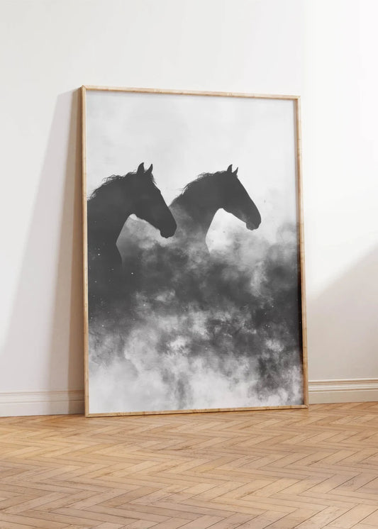 Cuadro Decorativo Caballos, Amantes de los Caballos XXX Marco Natural PROMO 2X1 PROMO 2X1