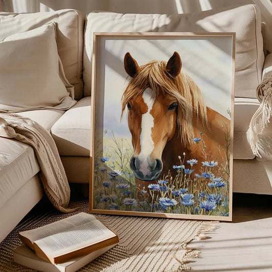 Cuadro Decorativo Caballos, Amantes de los Caballos XXVIII Marco Natural PROMO 2X1 PROMO 2X1