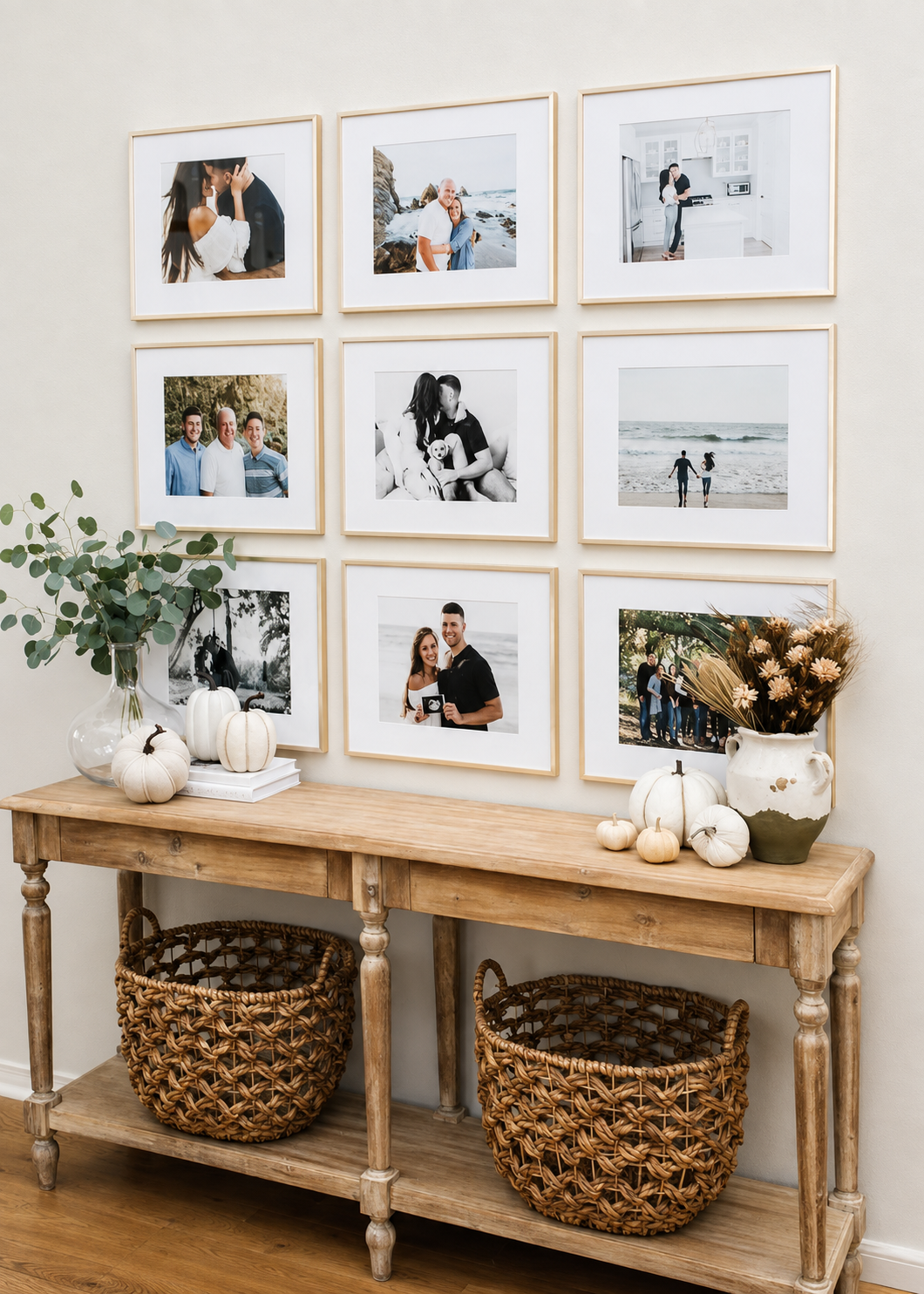 Galería de Fotos Personalizadas (con margen impreso) Set x9 30x40 cm c/u