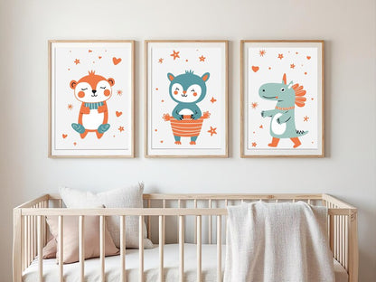 Cuadros Infantiles Dinosaurio