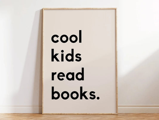 Cuadro Decorativo Cool Kids Read Books.