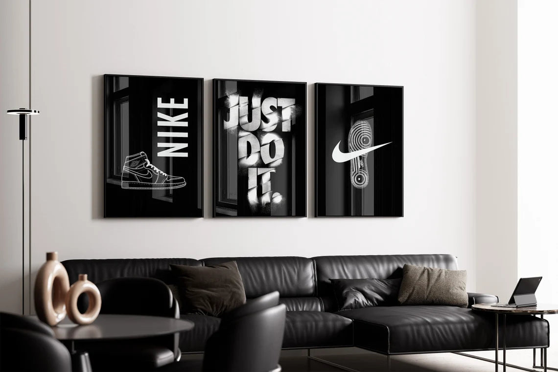 Set x3 Cuadros Decorativos, Deporte, Nike