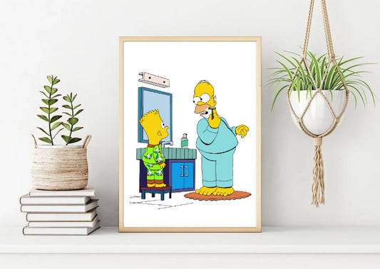 Cuadro Decorativo Homero y Bart