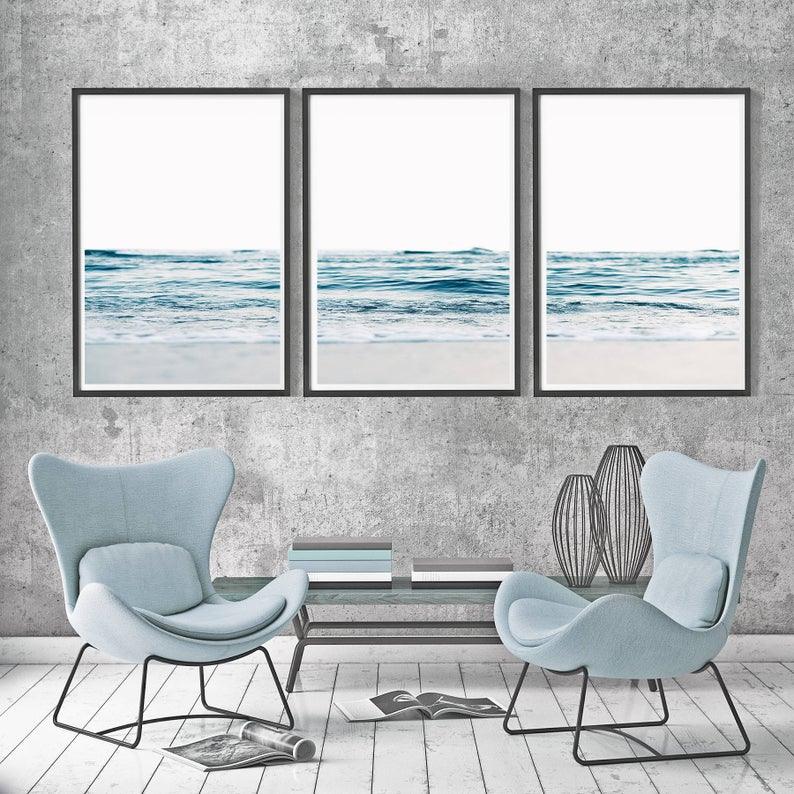 Set x3 Cuadros Decorativos Beach , Mar