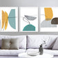 Set x3 Cuadros Decorativos Abstracto, Semicírculos