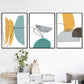 Set x3 Cuadros Decorativos Abstracto, Semicírculos