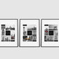 Set x3 Cuadros Decorativos Maps, New York , London y Paris