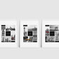 Set x3 Cuadros Decorativos Maps, New York , London y Paris