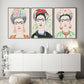 Set x3 Cuadros Decorativos Frida , Rostros