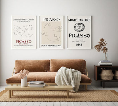 Set x3 Cuadros Decorativos de Picasso