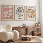 Set x3 Cuadros Abstractos, Matisse, Flower Market, Colores