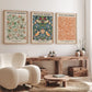 Set x3 Cuadros Abstractos, William Morris, Colores