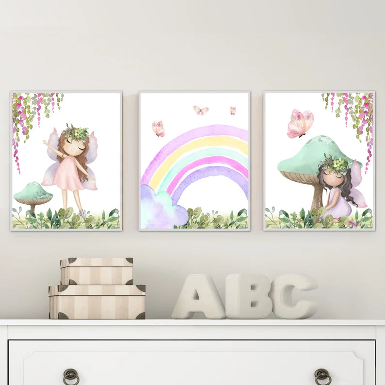 Set x3 Cuadros Infantiles, Wonderland VIII