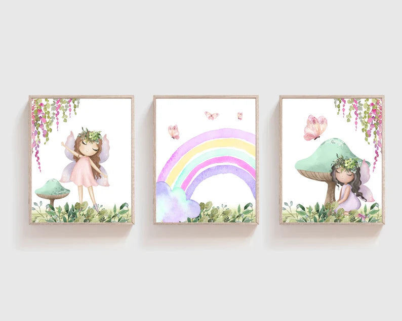 Set x3 Cuadros Infantiles, Wonderland VIII