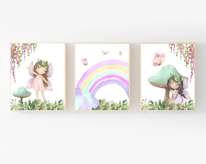 Set x3 Cuadros Infantiles, Wonderland VIII