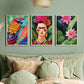 Set x3 Cuadros Abstractos, Flower, Flores, Frida