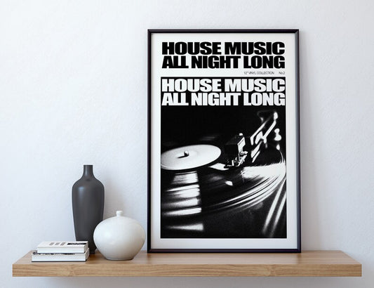 Cuadro Individual Póster, Música, Vinilos, House Music