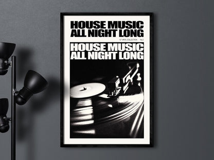 Cuadro Individual Póster, Música, Vinilos, House Music