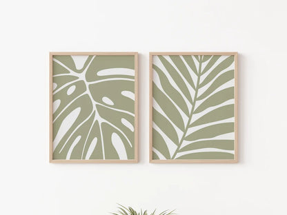 Set x2 Cuadros Botánicos, Plantas, Botanic Vibes XXXIII